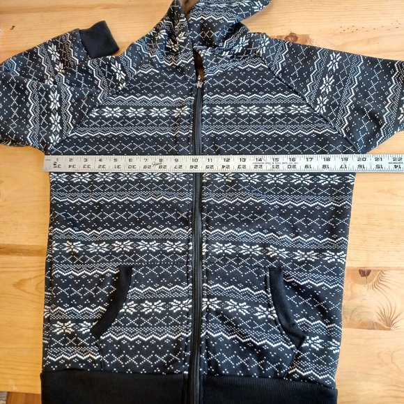 NEW! Lined Hoodie In Nordic Print 3975 - Picture 8 of 8